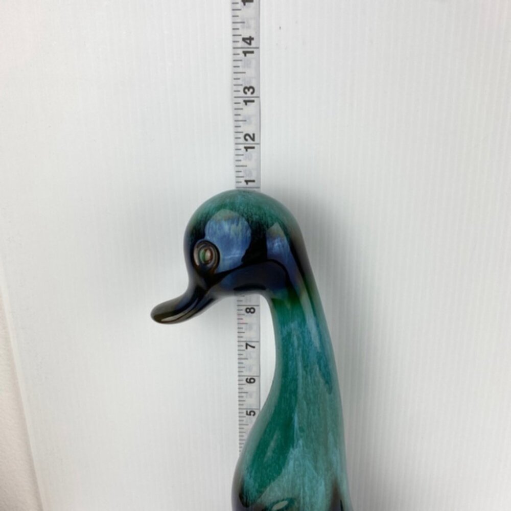 Blue Mountain Duck 11 X 6 Vintage Glazed Pottery Long Neck Duck Figurine - Picture 7 of 9